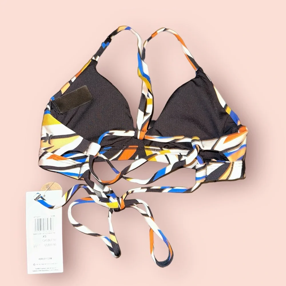 Hurley Multicolor Swim Top NWT - Picture 3 of 4